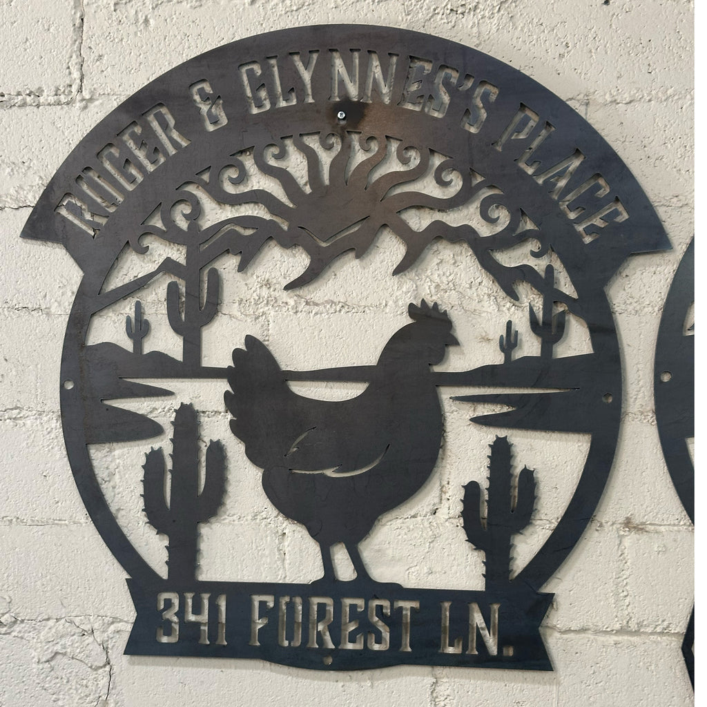 Custom Metal Signs — Single Layer